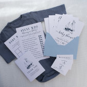 Nautical Anchor Baby Shower Books For Baby Enclosure Card