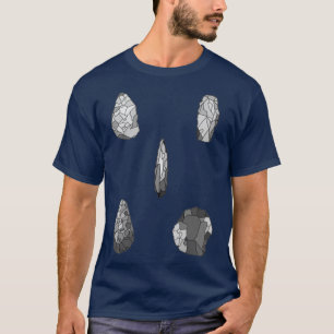 Collection of archaeological stone tools in gray t T-Shirt