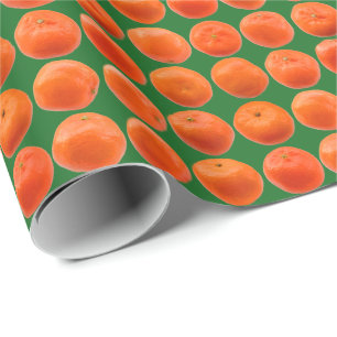 Collection of Clementines - Dark Green 196b24 Wrapping Paper