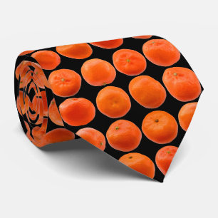 Collection of Clementines - On Black Neck Tie