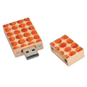 Collection of Clementines Wood USB Flash Drive