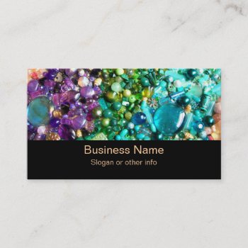 Collection Of Colorful Beads Business Card by Mirribug at Zazzle