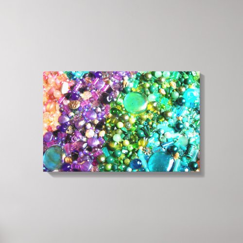 Collection of Colorful Beads Canvas Print