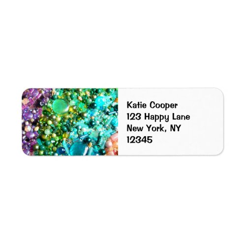 Collection of Colorful Beads Label