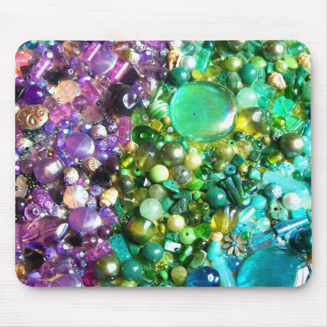 Collection of Colorful Beads Mouse Pad (Front)