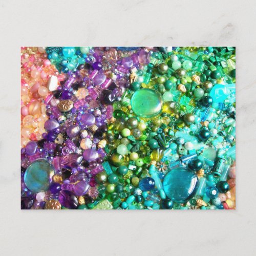 Collection of Colorful Beads Postcard