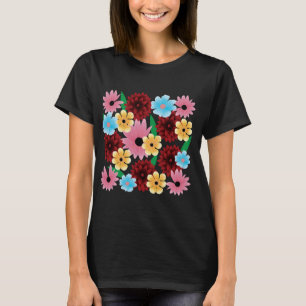 Collection of colorful flowers T-Shirt