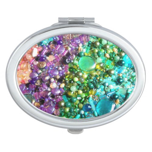 Collection of Colorful Shiny Beads Vanity Mirror