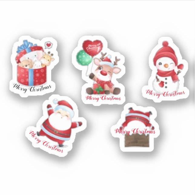 Collection of Cute Christmas  Sticker (Front)