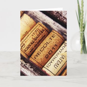 Collection Of French Wine Bottle Corks Card by myworldtravels at Zazzle