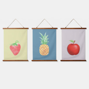 Collection of fruits hanging tapestry