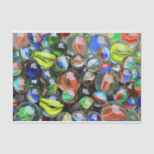 Collection of Glass Marbles Tissue Paper