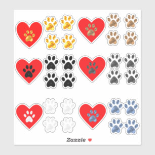 Collection of Hearts & Paws Sticker