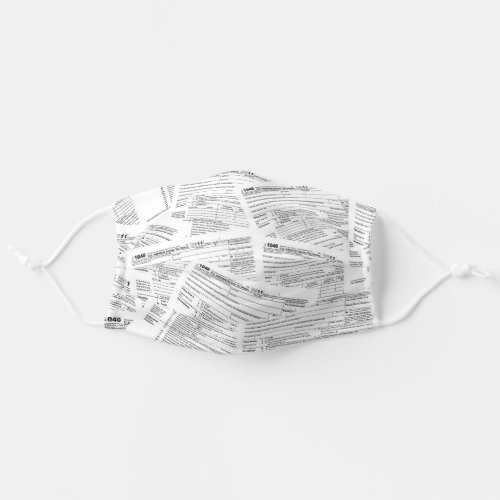 collection of income tax form adult cloth face mask