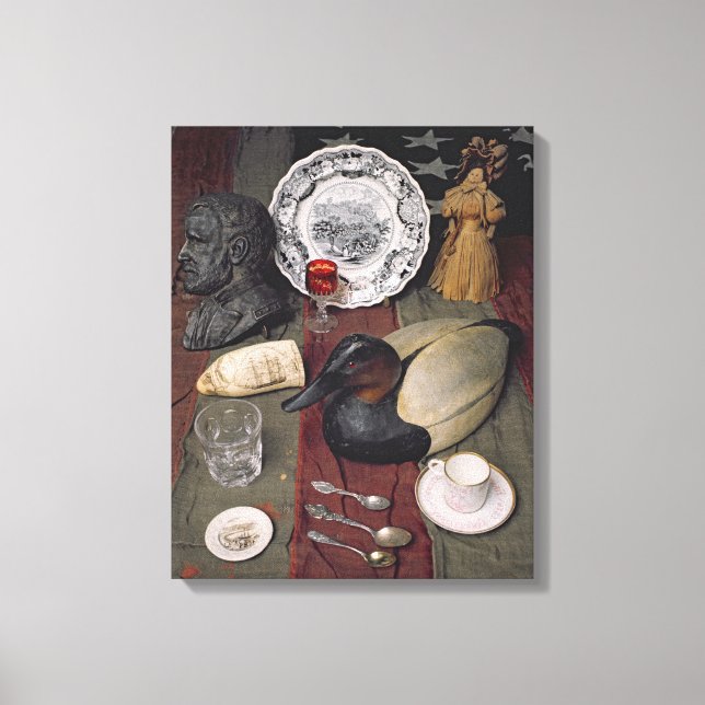 Collection of objects, including a cup canvas print (Front)
