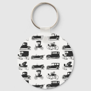 Collection of old and classic cars keychain