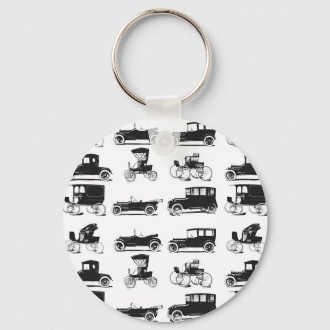 Collection of old and classic cars keychain (Front)