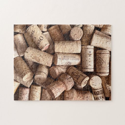 Collection of Red and White Wine Corks Jigsaw Puzzle Zazzle
