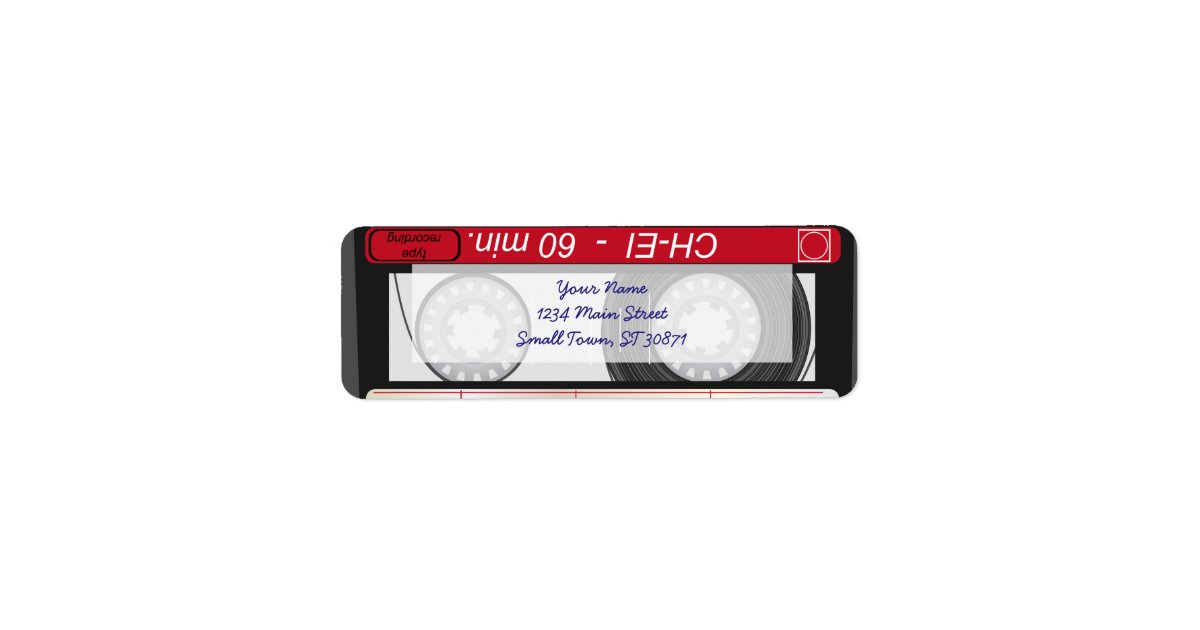 Collection of Retro Audio Cassette Tapes Label | Zazzle