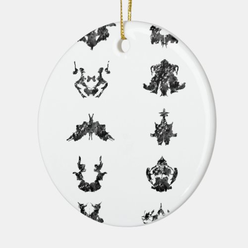 Collection of Rorschach inkblot tests Ceramic Ornament