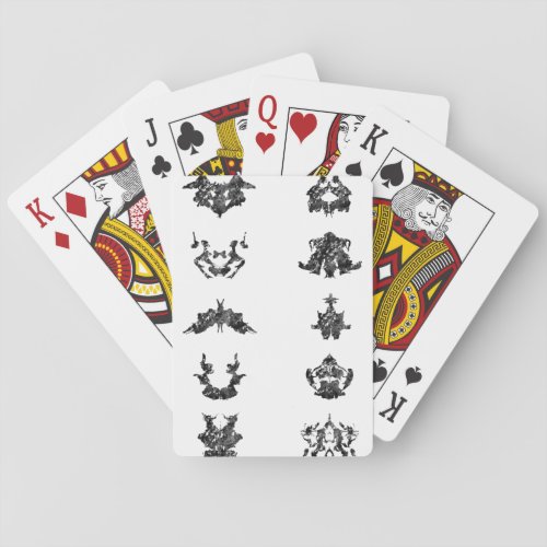 Collection of Rorschach inkblot tests Playing Cards