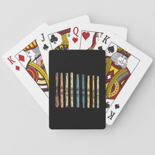 Collection of ski boards poker cards