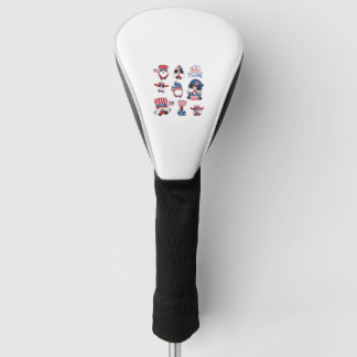 Collection of th of July Gnomes Golf Head Cover