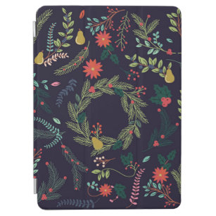 Collection of Vintage Style Hand Drawn Christmas H iPad Air Cover