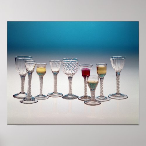 Collection of wine glasses c1755_60 poster