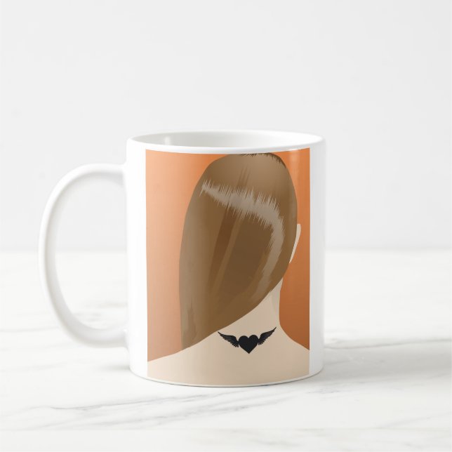 Collection Of Woman Neck Tattoo Art Print, No 1/10 Coffee Mug (Left)