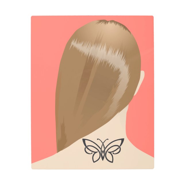 Collection Of Woman Neck Tattoo Art Print, No 2/10 (Front)