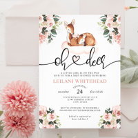 Oh deer baby cheap shower invitations