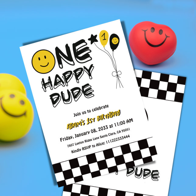 One Happy Dude Customizable Birthday Favor Bags