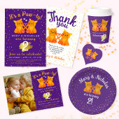 Cute Fun Twins Orange Kittens On Purple Joint Bday Chocolate Covered Oreo