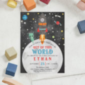 Outer Space Rocket Birthday Wrapping Paper Sheets