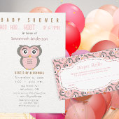 Personalized Cute Pink Modern Girl Owl Pacifier