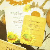 Watercolor Sunflowers Swirly Bridal Shower Invitation