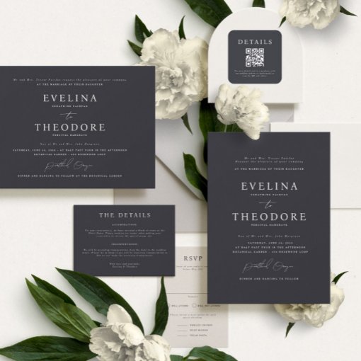 Parker Formal Portrait Wedding RSVP Card | Zazzle