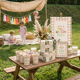 Pastel Plaid "Two Much Fun" 2nd Birthday suite