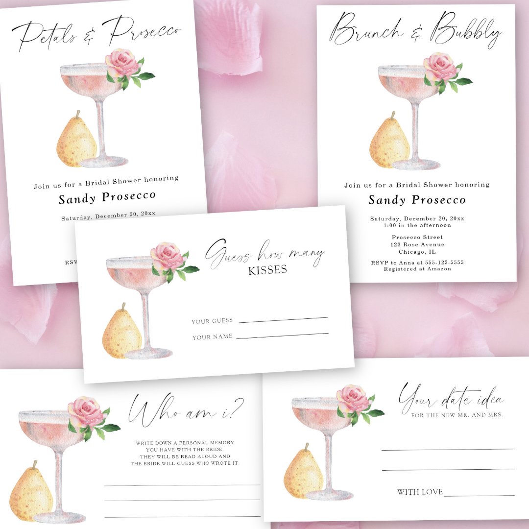 Prosecco bridal shower seating chart Zazzle