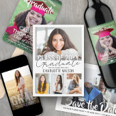 Any Text Graduation Photo Simple Modern Congrats Edible Frosting Rounds