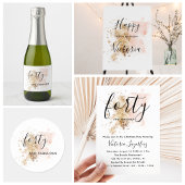 Pink And Gold Woman Forty 40th Birthday Party   Cake Pops