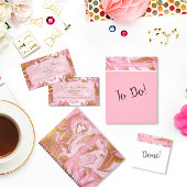 Hot Pink, White and Gold Foil Modern Marble