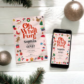 Pink Oh What Fun Christmas Birthday Dessert Favors