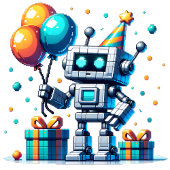Pixel Art Robot in Orange and Teal Birthday  Cake Pops