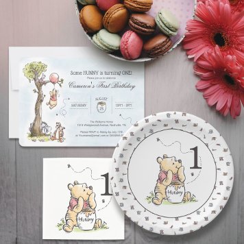 Pooh & Friends Watercolor First Birthday
