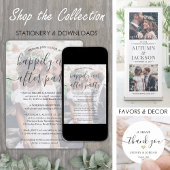 We Eloped 4 Photo Collage Wedding Reception Only Invitation
