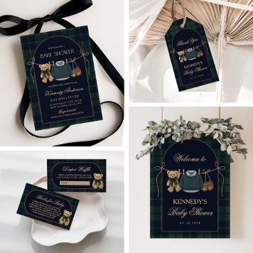 Preppy Polo Teddy Bear Baby Shower