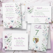 Botanical Purple and Green  Monogrammed Wedding Edible Frosting Rounds