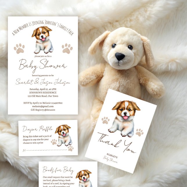 Puppy dog themed baby shower welcome sign Zazzle